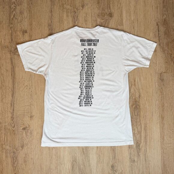 Noah Gundersen White Noise Tour T-Shirt 2017 Fall Concert Dates White L - Picture 2 of 4